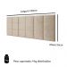 Cabeceira Cama Box Casal Queen 1,60 Suspensa Bia Suede - Areia - Lojas RPM