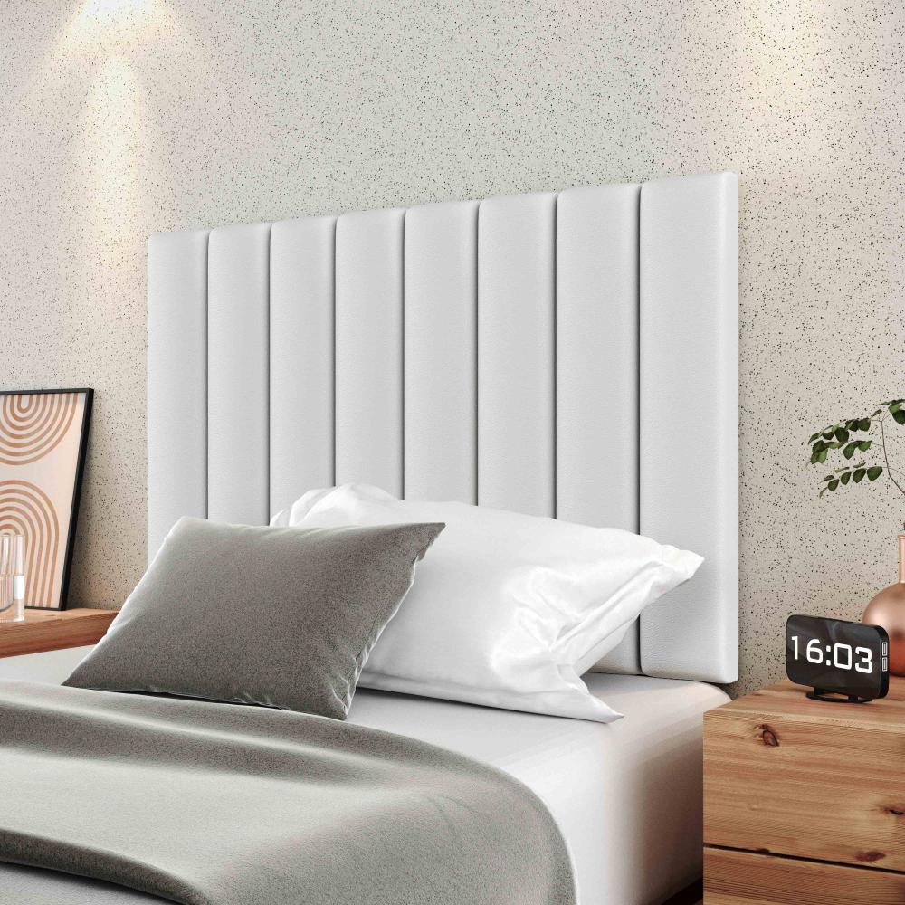 Cabeceira Estofada Corino Para Cama Box Solteiro 0,90 Sophia - Branco - Lojas RPM