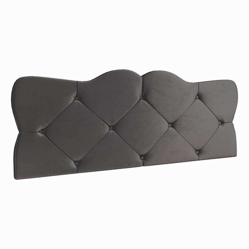 Cabeceira Estofada Suede Para Cama Box Casal 1,40 Realeza - Cinza - Lojas RPM 