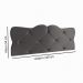 Cabeceira Estofada Suede Para Cama Box Casal 1,40 Realeza - Cinza - Lojas RPM 