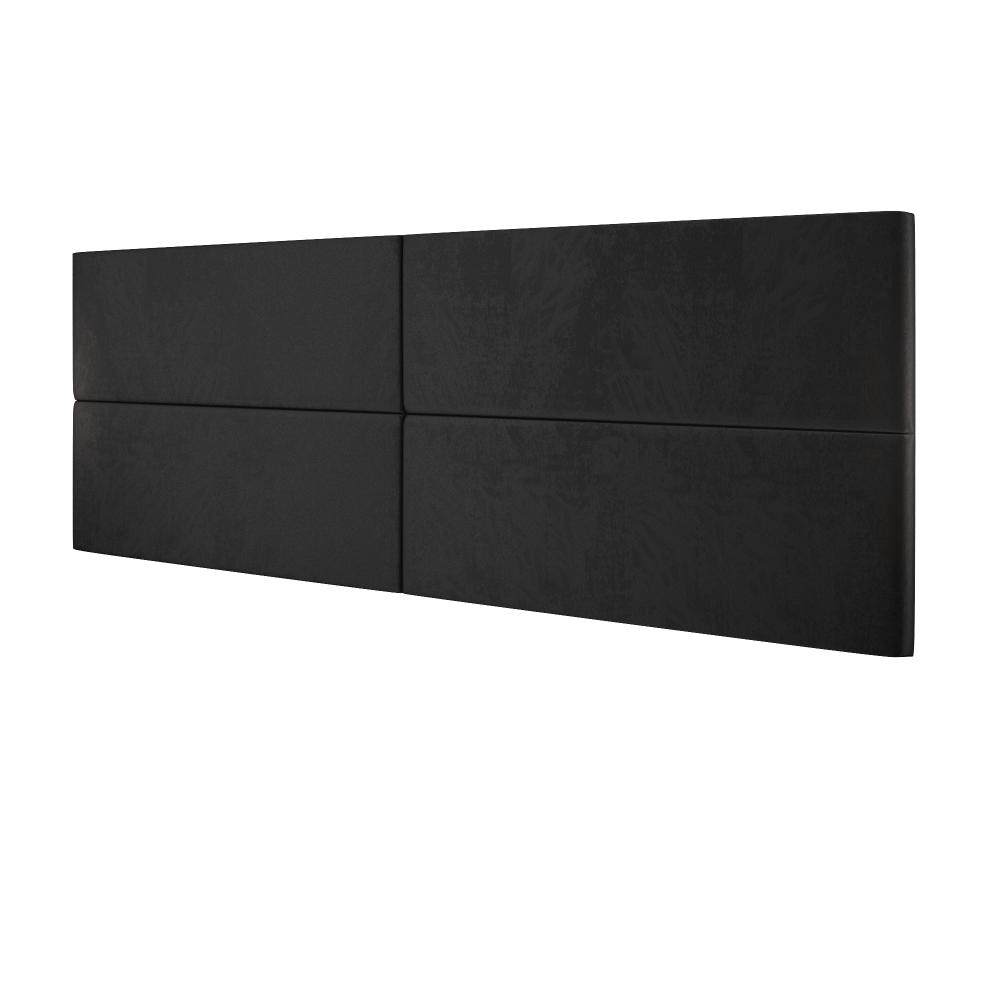 Cabeceira Estofada Suede Para Cama Box Casal Queen 1,60 Capri - Preto - Lojas RPM 