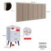 Cabeceira Modular Painel Cama Box Casal Queen 1,60 Júlia Bege Jogo Quarto 2 Mesinhas Gavetas Multiuso Vintage Classic New Branco- RPM