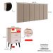 Cabeceira Modular Painel Cama Box Casal Queen 1,60 Júlia Bege Jogo Quarto 2 Mesinhas Gavetas Multiuso Vintage Classic New Off/Cinamomo - RPM