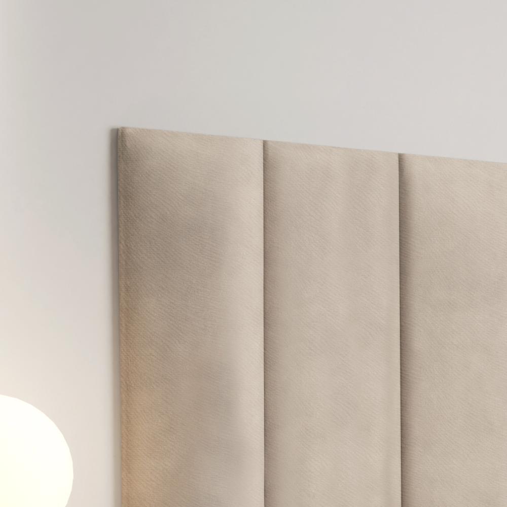 Cabeceira Para Cama Casal Luana 1,40 Estofada Suede - Areia - RPM Móveis