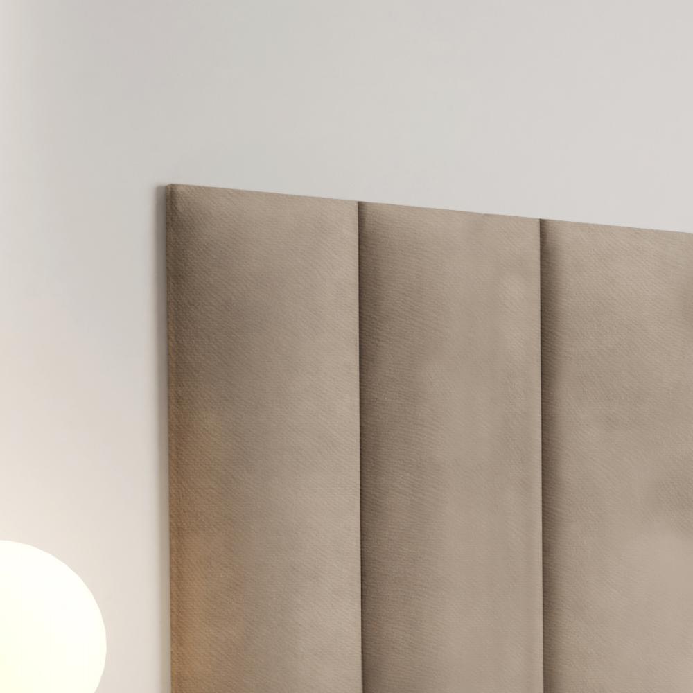 Cabeceira Para Cama Casal Luana 1,40 Estofada Suede - Bege - RPM Móveis