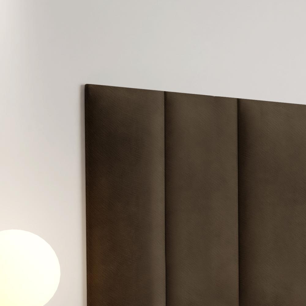 Cabeceira Para Cama Casal Queen Luana 1,60 Estofada Suede - Marrom - RPM Móveis