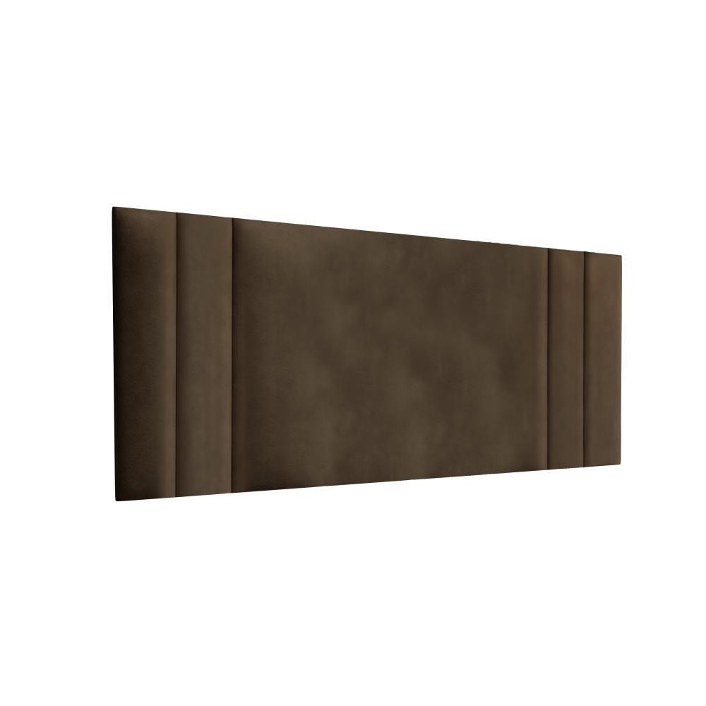Cabeceira Para Cama Casal Queen Luana 1,60 Estofada Suede - Marrom - RPM Móveis