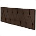 Cabeceira Parede Capitonê Estofado Suede Cama Box Queen 1,60 Quarto Casal Decoração Retrô - Marrom - RPM