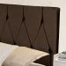 Cabeceira Parede Capitonê Estofado Suede Cama Box Queen 1,60 Quarto Casal Decoração Retrô - Marrom - RPM