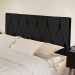 Cabeceira Parede Capitonê Estofado Suede Cama Box Queen 1,60 Quarto Casal Decoração Retrô - Preto - RPM