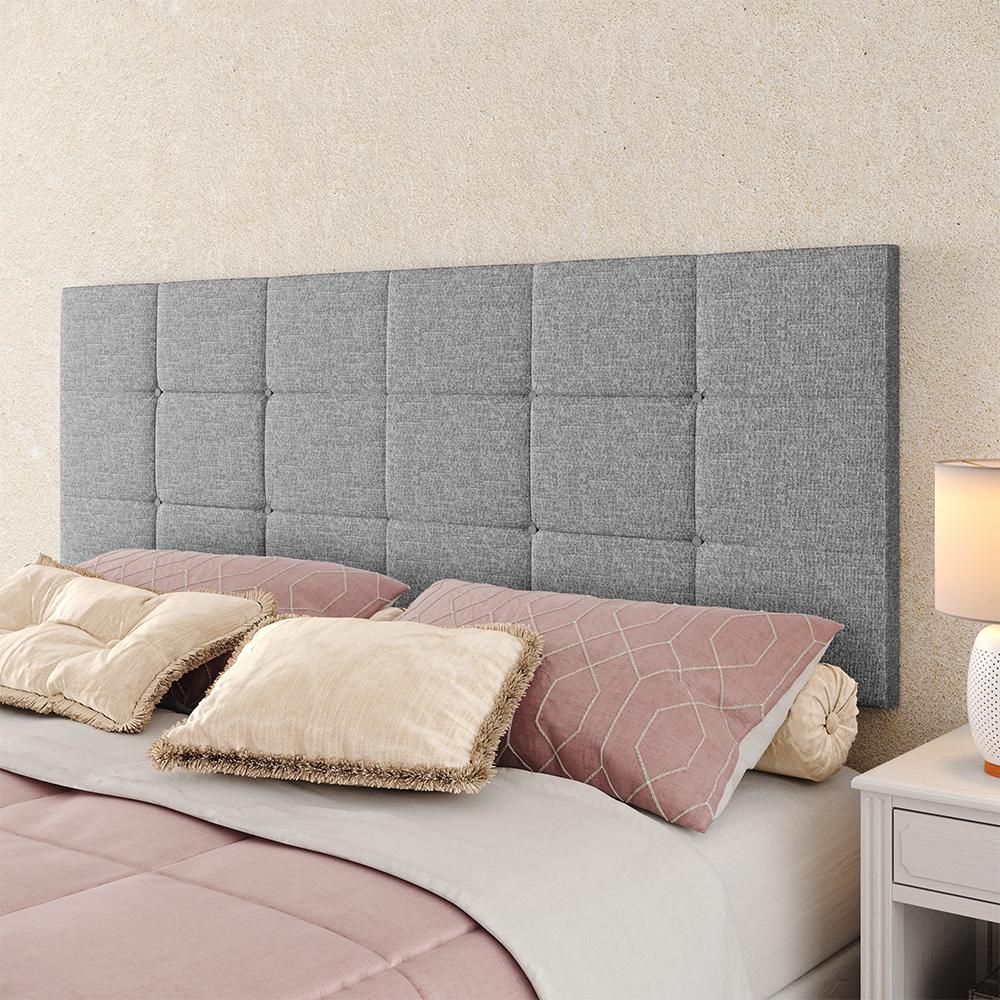Cabeceira Suspensa Decoração Quarto Cama Casal Queen 1,60 Bia - Linho Cinza - Lojas RPM
