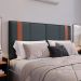 Cabeceira Suspensa Estofada Parise Cama Box Casal 1,40 Decoração Clássica Quarto Proteção Parede Cinza Suede - Lojas RPM