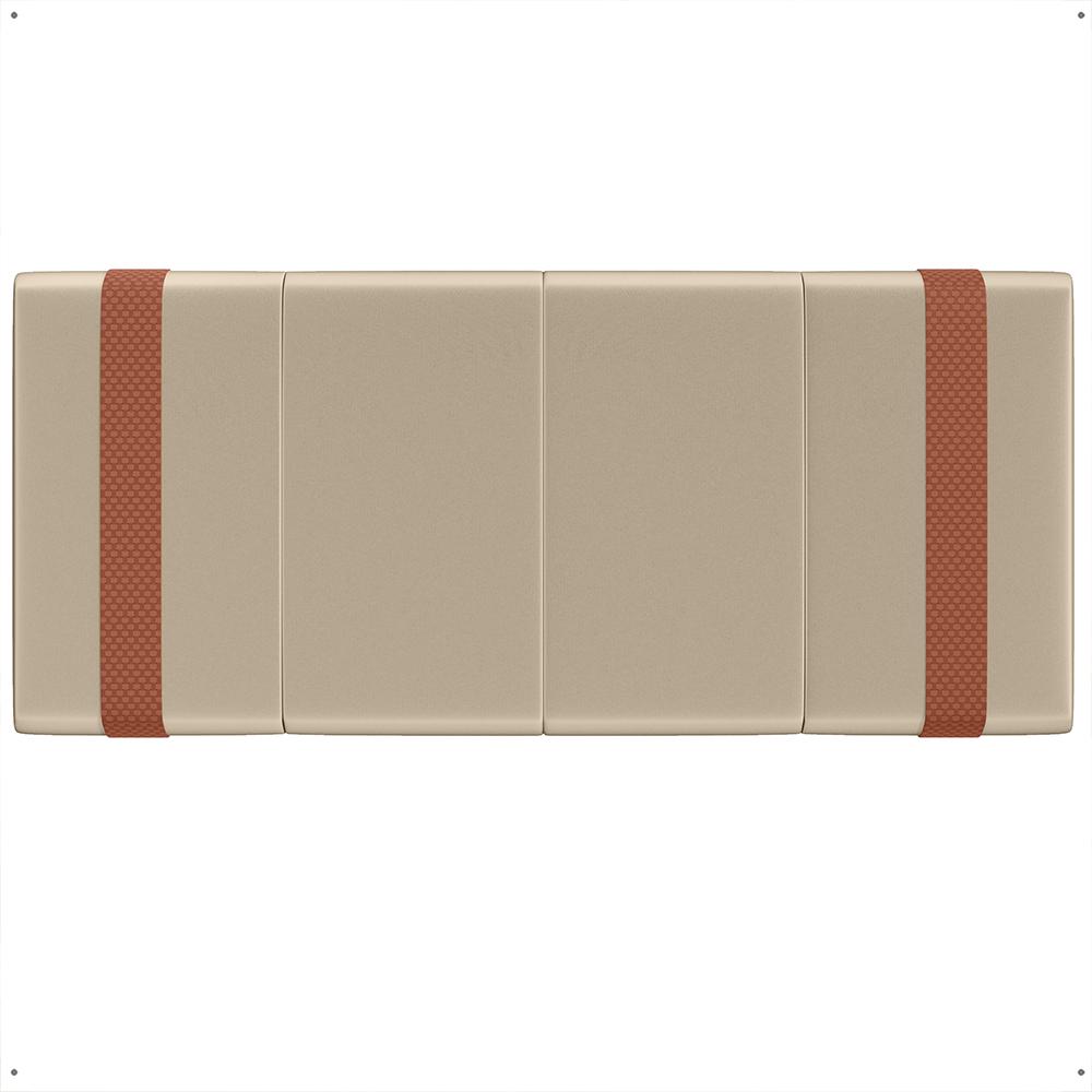Cabeceira Suspensa Estofada Parise Cama Box Queen 1,60 Decoração Clássica Quarto Casal Proteção Parede Bege Suede - Lojas RPM