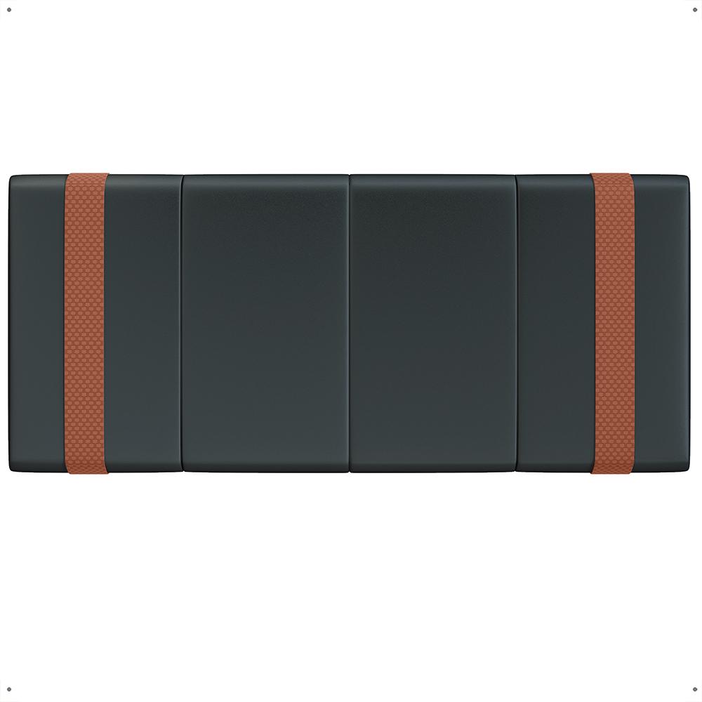 Cabeceira Suspensa Estofada Parise Cama Box Queen 1,60 Decoração Clássica Quarto Casal Proteção Parede Cinza Suede - Lojas RPM