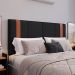 Cabeceira Suspensa Estofada Parise Cama Box Queen 1,60 Decoração Clássica Quarto Casal Proteção Parede Preto Suede - Lojas RPM