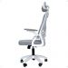Cadeira Office Giratória Columbus Altura Regulável Sistema Relax Apoio Cabeça Assento Confortável Tela Mesh Branco/Cinza - Lojas RPM