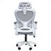 Cadeira Office Giratória Columbus Altura Regulável Sistema Relax Apoio Cabeça Assento Confortável Tela Mesh Branco/Cinza - Lojas RPM