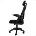 Cadeira Office Giratória Columbus Altura Regulável Sistema Relax Apoio Cabeça Assento Confortável Tela Mesh Preto - Lojas RPM