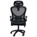 Cadeira Office Giratória Columbus Altura Regulável Sistema Relax Apoio Cabeça Assento Confortável Tela Mesh Preto - Lojas RPM