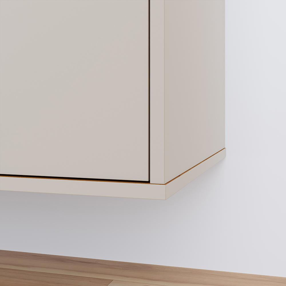 Conjunto Cozinha Completa Armário e Aparador Buffet Suspenso Organizador Nicho 3 Portas Jéssica - Off White-Cinamomo - Lojas RPM