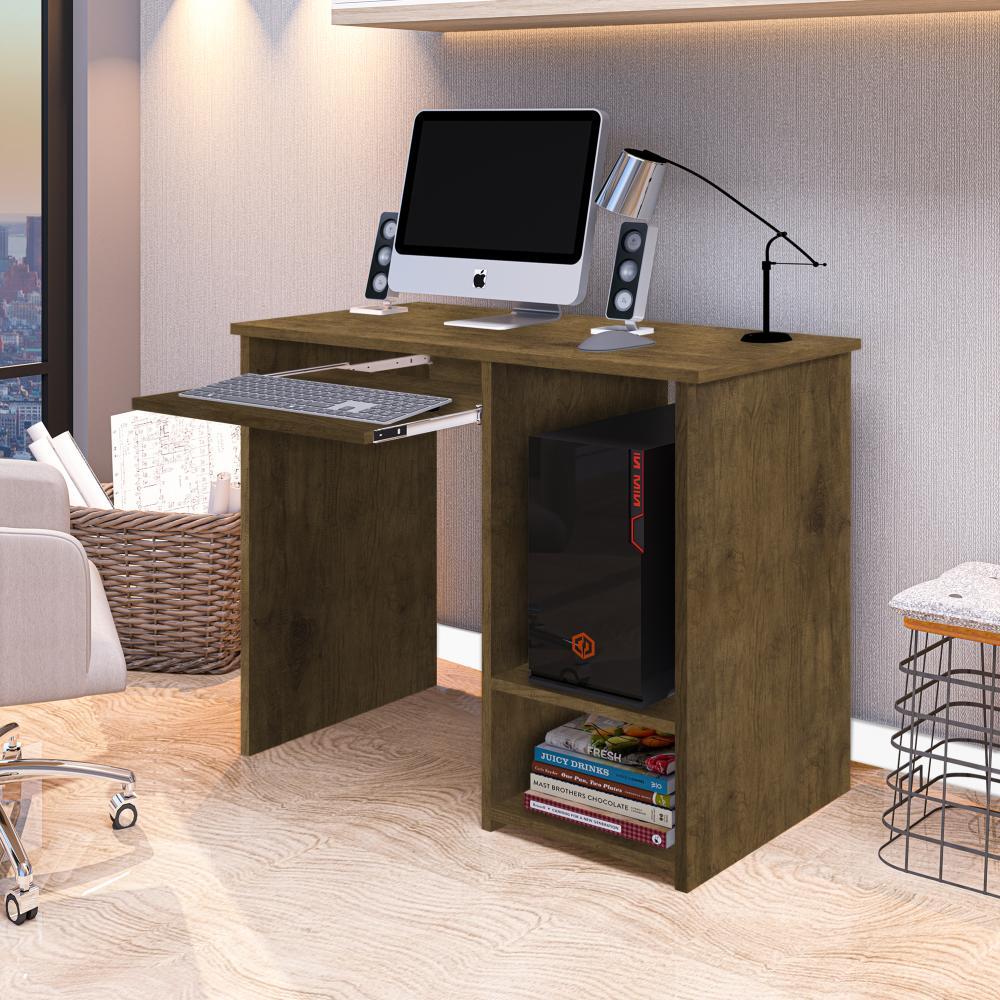Escrivaninha Inglaterra Mesa Computador PC Notebook Suporte Teclado CPU Nicho Canto Quarto home Office – Jequitibá - RPM