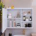 Espelheira Armário Banheiro 60 cm Espelho Porta Prateleira Organizadora Lavabo Luxo - Branco