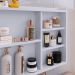 Espelheira Armário Banheiro 60 cm Espelho Porta Prateleira Organizadora Lavabo Luxo - Branco