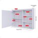 Espelheira Armário Banheiro 60 cm Espelho Porta Prateleira Organizadora Lavabo Luxo - Branco