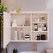 Espelheira Armário Banheiro 60 cm Espelho Porta Prateleira Organizadora Lavabo Luxo - Off White