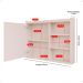 Espelheira Armário Banheiro 60 cm Espelho Porta Prateleira Organizadora Lavabo Luxo - Off White