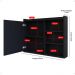 Espelheira Armário Banheiro 60 cm Espelho Porta Prateleira Organizadora Lavabo Luxo - Preto