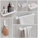 Espelheira Suspensa Armário Banheiro Prateleira Organizadora Kit Acessórios Lavabo 6 Peças Resistente Premium Branco - RPM