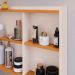 Espelheira Suspensa Armário Banheiro Prateleira Organizadora Off/Cinamomo Kit Acessórios Lavabo 6 Peças Resistente Premium Rose - RPM
