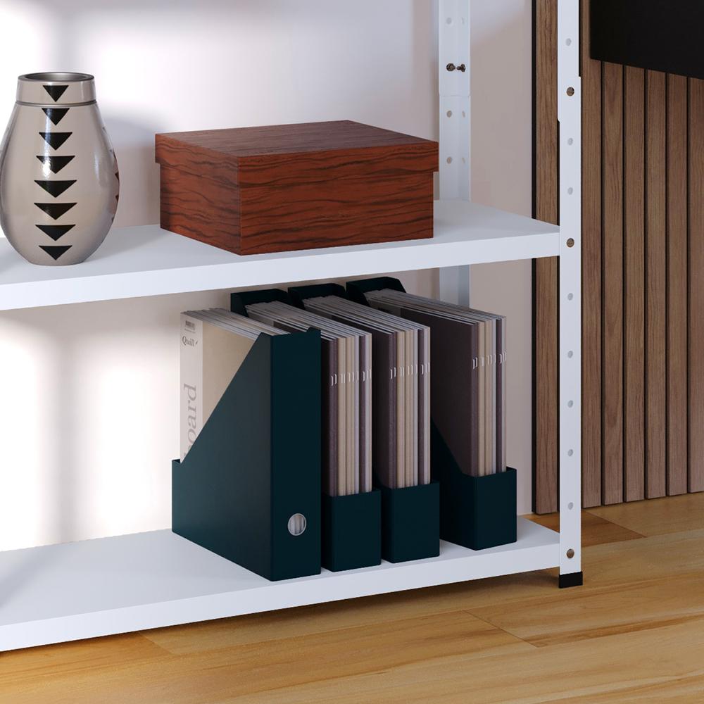Estante Armário Aço 5 Bandeja Multiuso Expositor Loja Organizador Lavanderia Prateleiras Livros Quarto Sala Cozinha Industrial Branco Brilhante-RPM