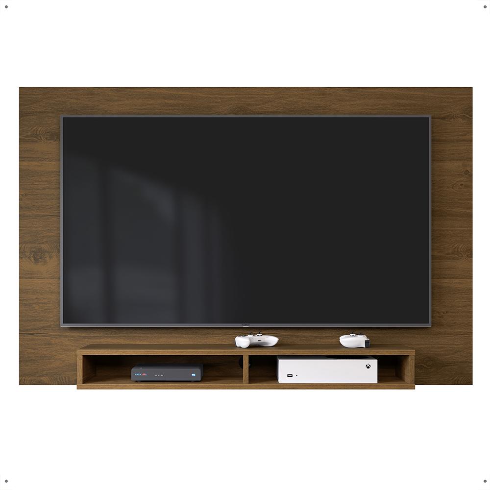 Estante Painel Home Suspenso TV Smart 42 Polegadas Nicho Eletrônico Sala Quarto Pequeno Decoração Retrô Manhattan - Jequitibá - RPM
