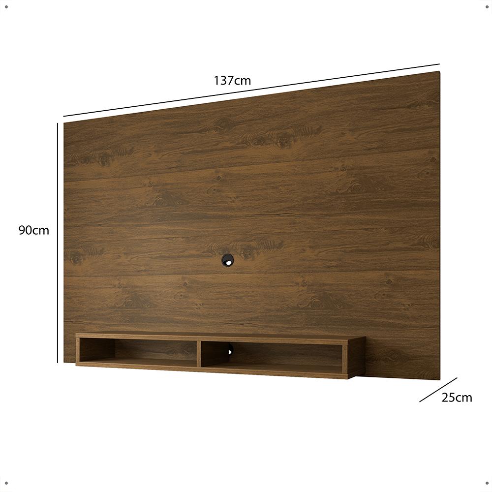Estante Painel Home Suspenso TV Smart 42 Polegadas Nicho Eletrônico Sala Quarto Pequeno Decoração Retrô Manhattan - Jequitibá - RPM