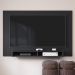 Estante Painel Home Suspenso TV Smart 42 Polegadas Nicho Eletrônico Sala Quarto Pequeno Decoração Retrô Manhattan - Preto - RPM