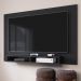 Estante Painel Home Suspenso TV Smart 42 Polegadas Nicho Eletrônico Sala Quarto Pequeno Decoração Retrô Manhattan - Preto - RPM