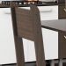 Jogo 2 Cadeiras Para Mesa de Jantar Milano MDF Assento Estofado Espuma D11 Pés Retrô Cozinha Moderna Amendoa/Preto
