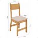 Jogo 2 Cadeiras Para Mesa de Jantar Milano MDF Assento Estofado Espuma D11 Pés Retrô Cozinha Moderna Freijó/Savana