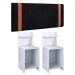 Jogo 2 Mesas Cabeceira Fantasy Branco Prateleira Porta Objetos Painel Suspenso Parise Cama Box Queen Size 1,60 Preto Suede - Lojas RPM