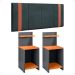 Jogo 2 Mesas Cabeceira Fantasy Cinza/Cinamomo Prateleira Porta Objetos Painel Suspenso Parise Cama Box Queen Size 1,60 Suede - Lojas RPM