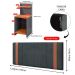 Jogo 2 Mesas Cabeceira Fantasy Cinza/Cinamomo Prateleira Porta Objetos Painel Suspenso Parise Cama Box Queen Size 1,60 Suede - Lojas RPM
