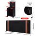 Jogo 2 Mesas Cabeceira Fantasy Preto Prateleira Porta Objetos Painel Suspenso Parise Cama Box Queen Size 1,60 Suede - Lojas RPM