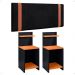 Jogo 2 Mesas Cabeceira Fantasy Preto/Cinamomo Prateleira Porta Objetos Painel Suspenso Parise Cama Box Queen Size 1,60 Suede - Lojas RPM