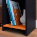 Jogo 2 Mesas Cabeceira Fantasy Preto/Cinamomo Prateleira Porta Objetos Painel Suspenso Parise Cama Box Queen Size 1,60 Suede - Lojas RPM