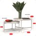 Jogo 2 Mesas Industrial Centro Sala Prisma Mesinhas MDF Redonda Pequena Pés Ferro Resistente Decoração Casa - Off White - RPM