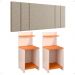 Jogo Quarto 2 Mesas Organizadora Fantasy Off White/Cinamomo Prateleira Nicho Cabeceira Luana Suspensa Cama Box Queen Size 1,60 Bege Linho - Lojas RPM