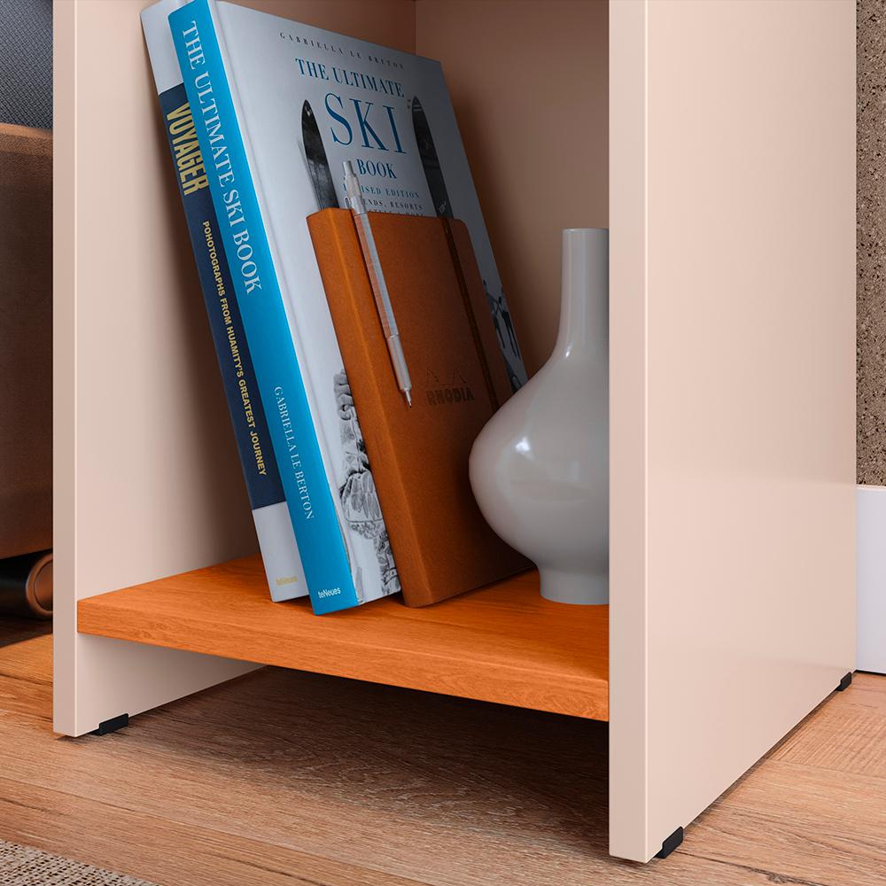 Jogo Quarto 2 Mesas Organizadora Fantasy Off White/Cinamomo Prateleira Nicho Cabeceira Luana Suspensa Cama Box Queen Size 1,60 Bege Linho - Lojas RPM