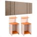 Jogo Quarto 2 Mesas Organizadora Fantasy Off White/Cinamomo Prateleira Nicho Cabeceira Luana Suspensa Cama Box Queen Size 1,60 Bege Suede - Lojas RPM